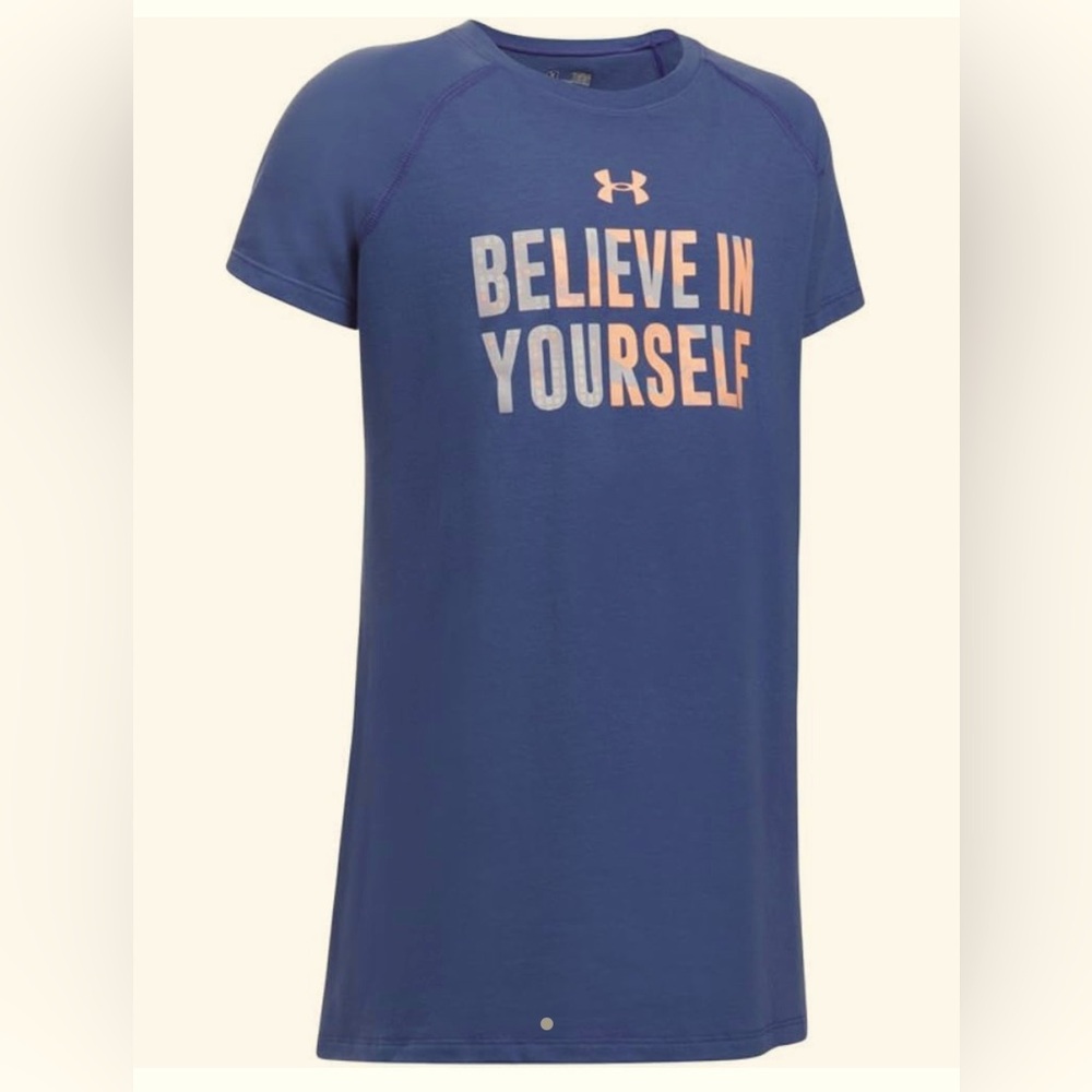 Under Armour heatgear, Loose, Girls/ Youth Tops, Graphic Short Sleeve, BELIEVE
